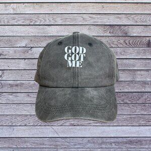 "God Got Me" Baseball Cap Black OS